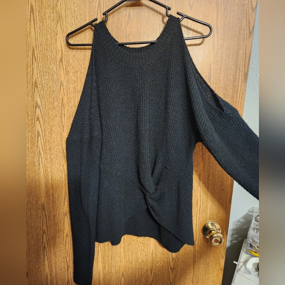 Womans knot front sweater